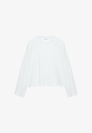 PULL&BEAR, LONG SLEEVE BOXY FIT - T-SHIRT - T-shirt à manches longues - white