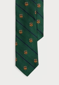STRIPED SILK REPP CLUB TIE - Gravata - dark green
