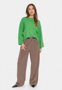 Saint Tropez LARNASZ - Stickad tröja - greenbriar