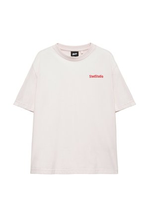 PULL&BEAR, STWD STUDIO ETIQUETA - T-SHIRT - T-Shirt basic - pink