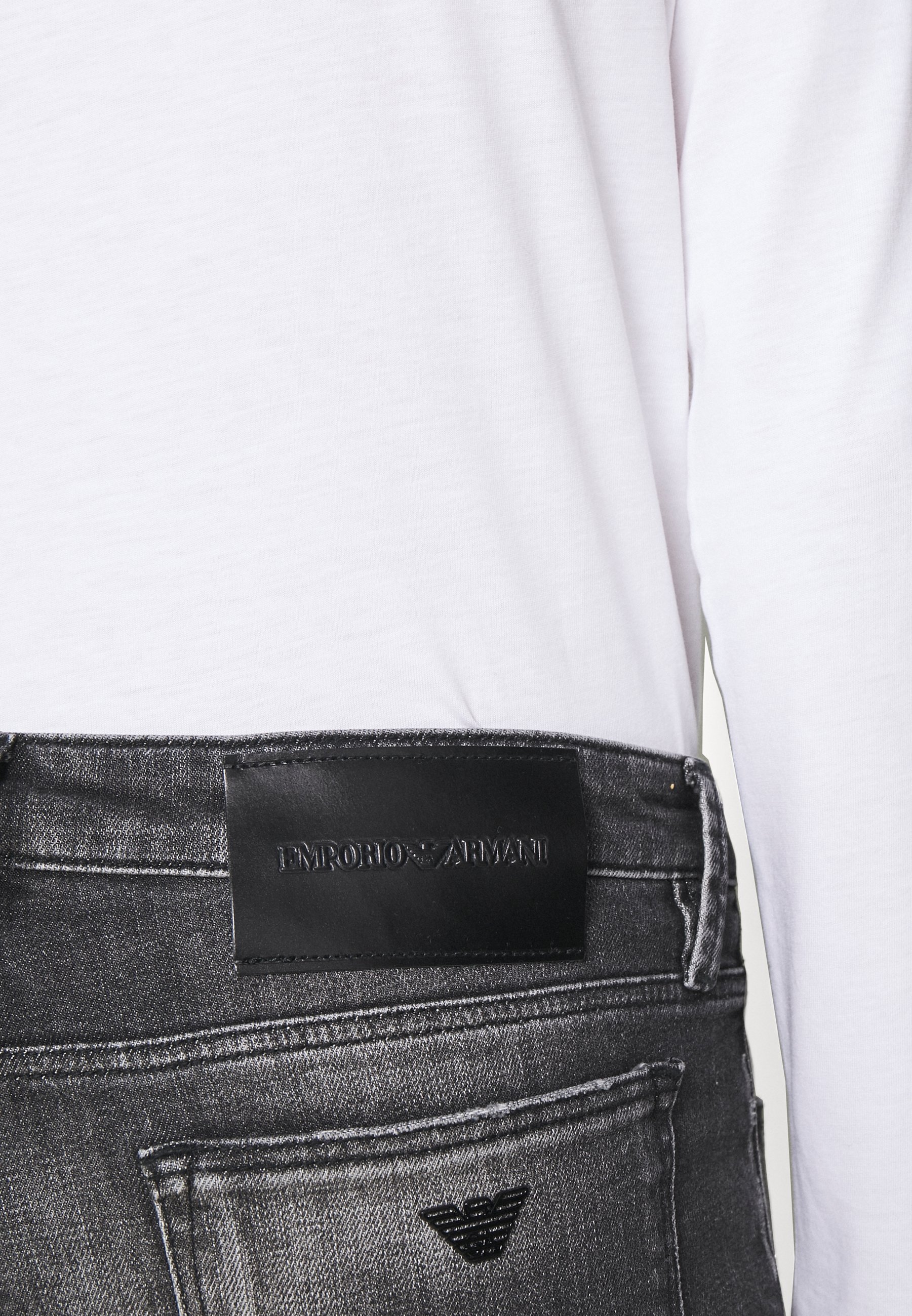 Emporio Armani Prigludę džinsai - denim nero/pilka - Zalando.lt