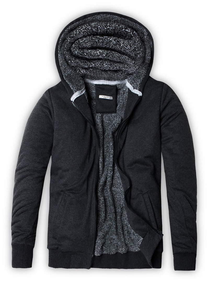 Buratti SLIM FIT - Mikina s kapucňou - smoked color