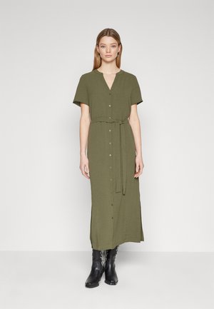 VILA VIJOSA V NECK MIDI SHIRT DRESS - Blusenkleid - kalamata