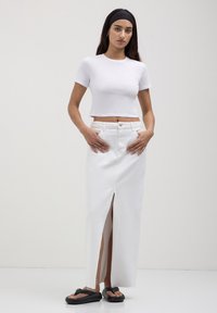 Calliope LUNGA IN DENIM - Gonna lunga - bianco
