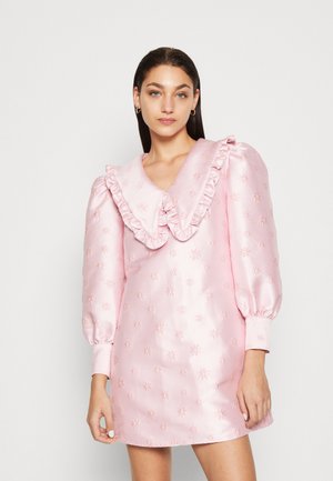 BLOSSOM JACQUARD MINI DRESS - Juhlamekko - pink