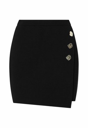 LIU JO, LIU JO KNIT MINI SKIRT - Jupe portefeuille - black