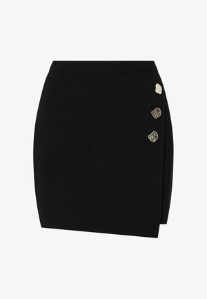 LIU JO, LIU JO KNIT MINI SKIRT - Jupe portefeuille - black