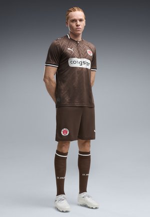 Puma, FC ST. PAULI 26/27 SHORTS - Pantaloncini sportivi - espresso brown- white
