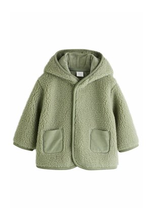 Next REGULAR FIT - HOODED BORG - Jachetă din fleece - sage green