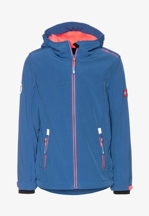 GIRLS TROLLFJORD - Softshellová bunda - midnight blue/coral
