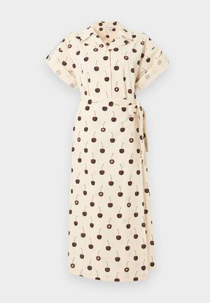 CRISP STRIPE SHIRTING WORKWEAR MIDI DRESS - Nappali ruha - white