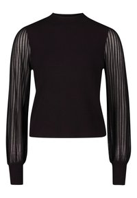 zero ROLLKRAGEN TRANSPARENTE ÄRMEL Strickpullover black beauty