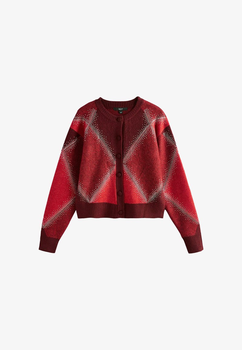 Next SPARKLE ARGYLE CREW NECK - Kofta - red/röd - Zalando.se