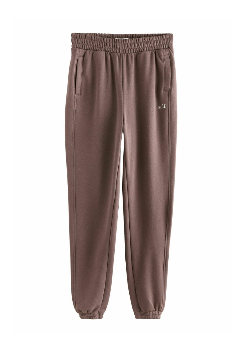 Ruske sweatpantsit, joissa on joustava vyötärö, sivutaskut ja kerätty lahje nilkassa. Sisältää hienovaraisen "self." logo-yksityiskohdan.