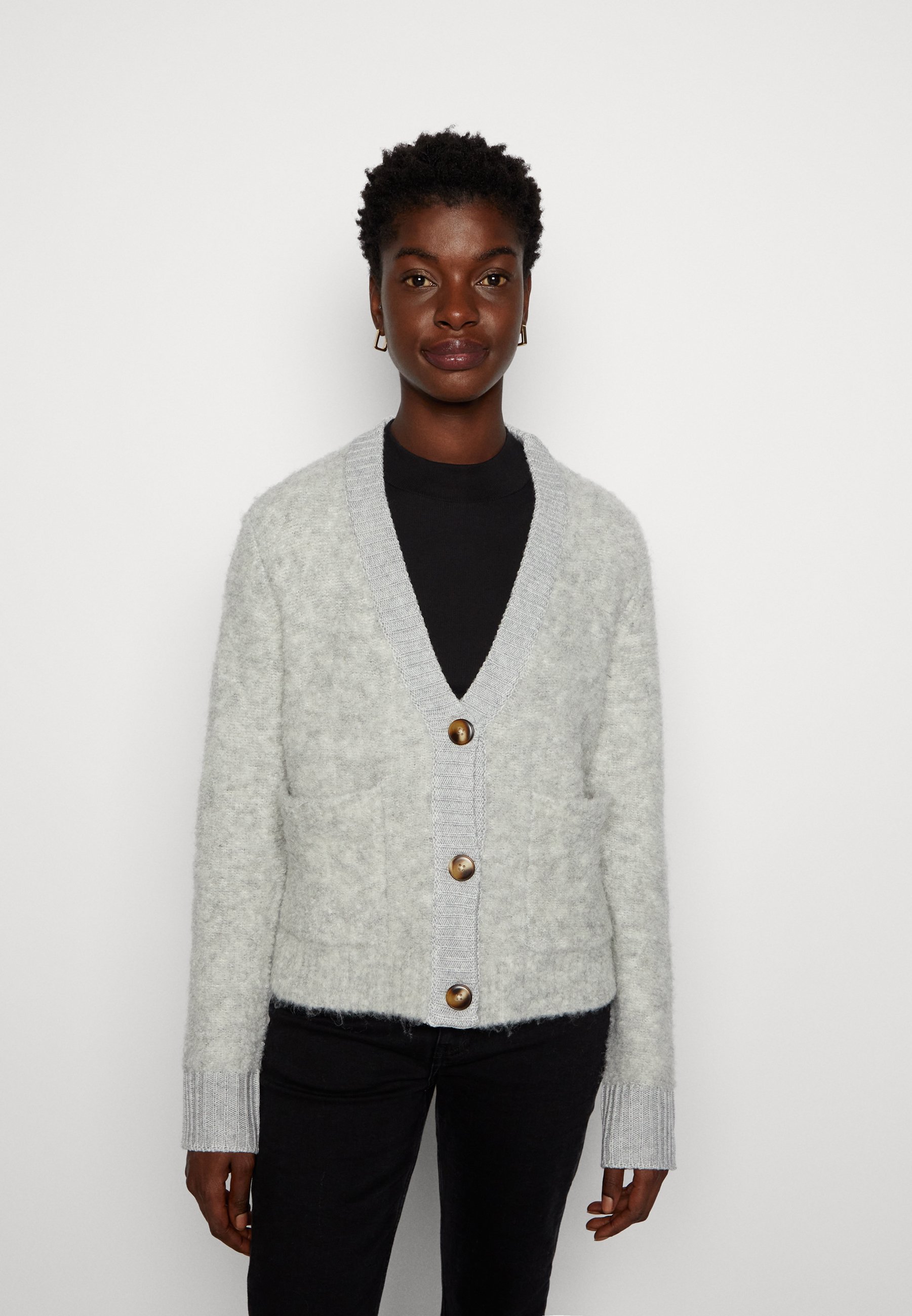 Cardigan Long OPUS DOJANA Prune Taille 40 - À Nouer, Occasion Très Bon état
