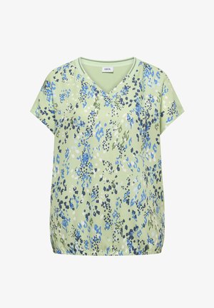 Cecil, KURZARM BLUSENSHIRT MIT STRUKTURMIX - Bluse - raw matcha lime