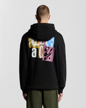 PAPER LETTERS GRAPHIC  - Collegepaita - jet black