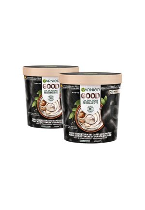 GOOD COLORAZIONE PERMANENTE SENZA AMMONIACA, 90% DI ORIGINE NATURALE - 2 PACK - Tinte capelli - nero