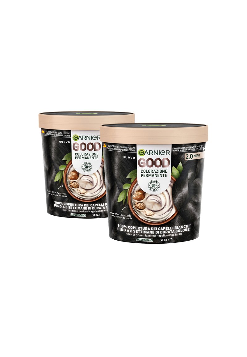 Garnier GOOD COLORAZIONE PERMANENTE SENZA AMMONIACA, 90% DI ORIGINE NATURALE - 2 PACK - Tinte capelli - nero