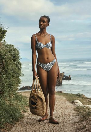 Next, BRAZILIAN FIT - BIKINI BOTTOMS - Bikini-Hose - cream navy blue sardine