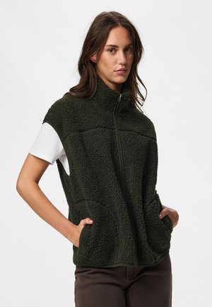 Pieces PCSADIA TEDDY VEST NOOS BC - Veste sans manches - forest night