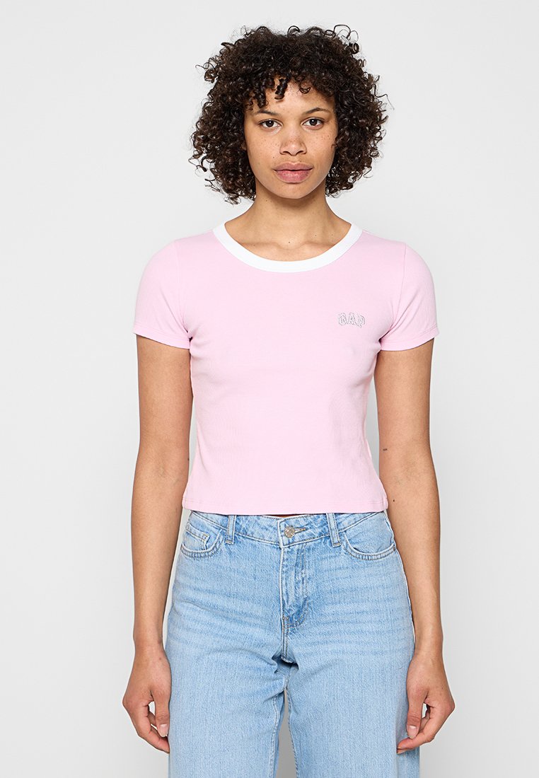 GAP T-shirt basic donkerroze