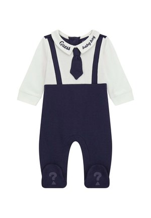 Guess BRUSHED INTERLOCK OVERALL - Salopette - salt white