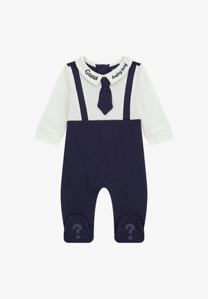 Guess BRUSHED INTERLOCK OVERALL - Salopette - salt white