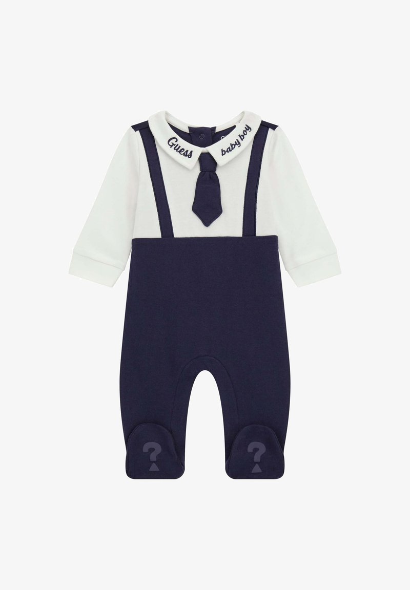 Guess BRUSHED INTERLOCK OVERALL - Salopette - salt white