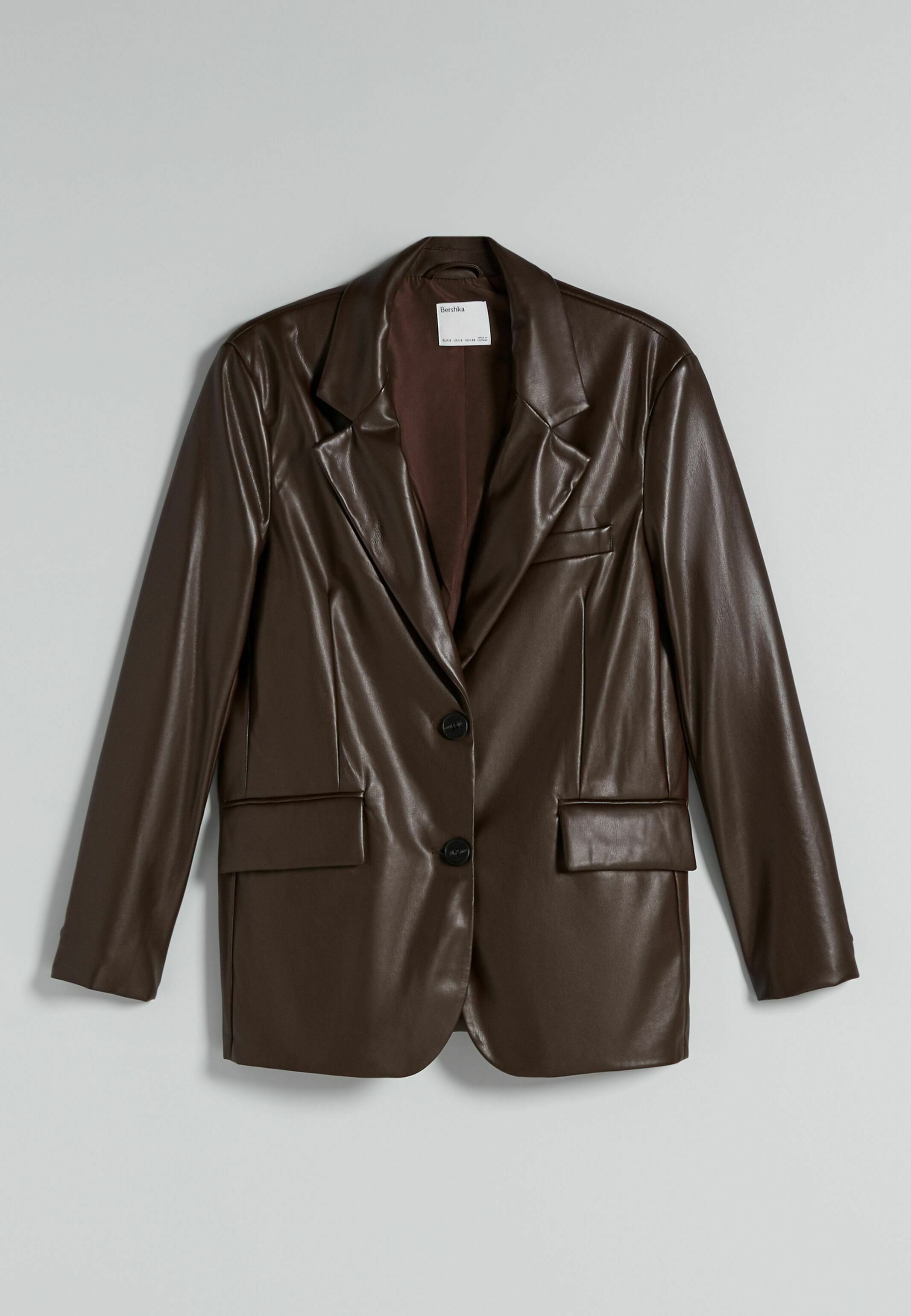 Bershka Imitatieleren jas - brown/bruin - Zalando.nl