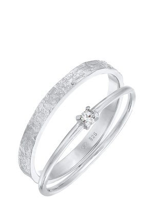 SPARKLING STACK - MIT KRISTALLEN VON SWAROVSKI® - Ring - silberfarben