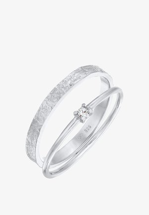 Elli SPARKLING STACK - MIT KRISTALLEN VON SWAROVSKI® - Ring - silberfarben