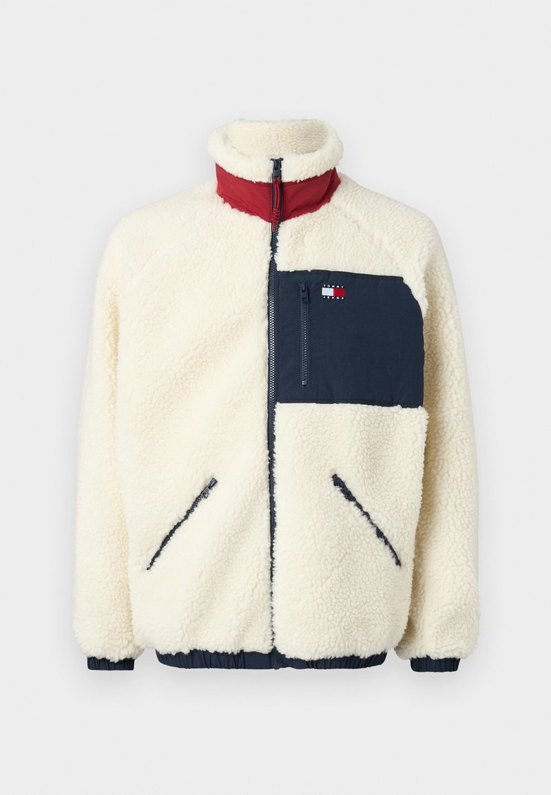 Tommy Jeans Fleecejas wit Tommy Jeans Fleecejas wit