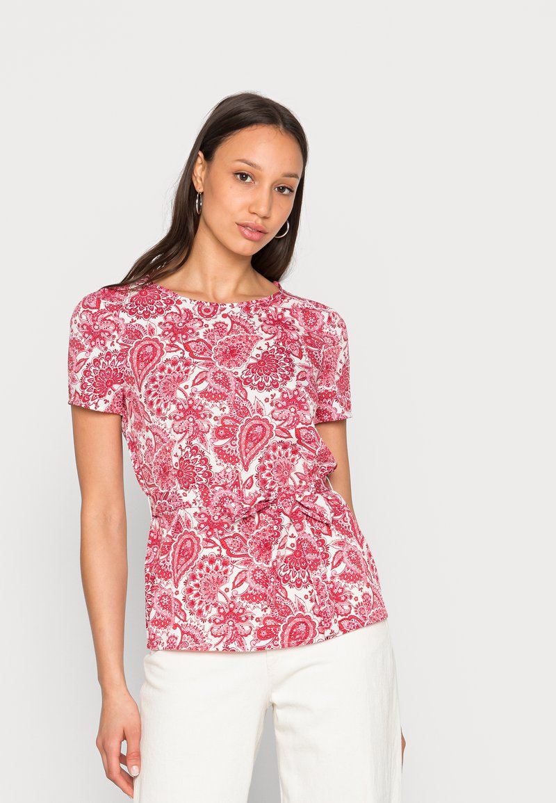 VILA VIGRAF TIE - T-shirt estampada - birch