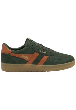 Trainers - dark khaki moody orange gum