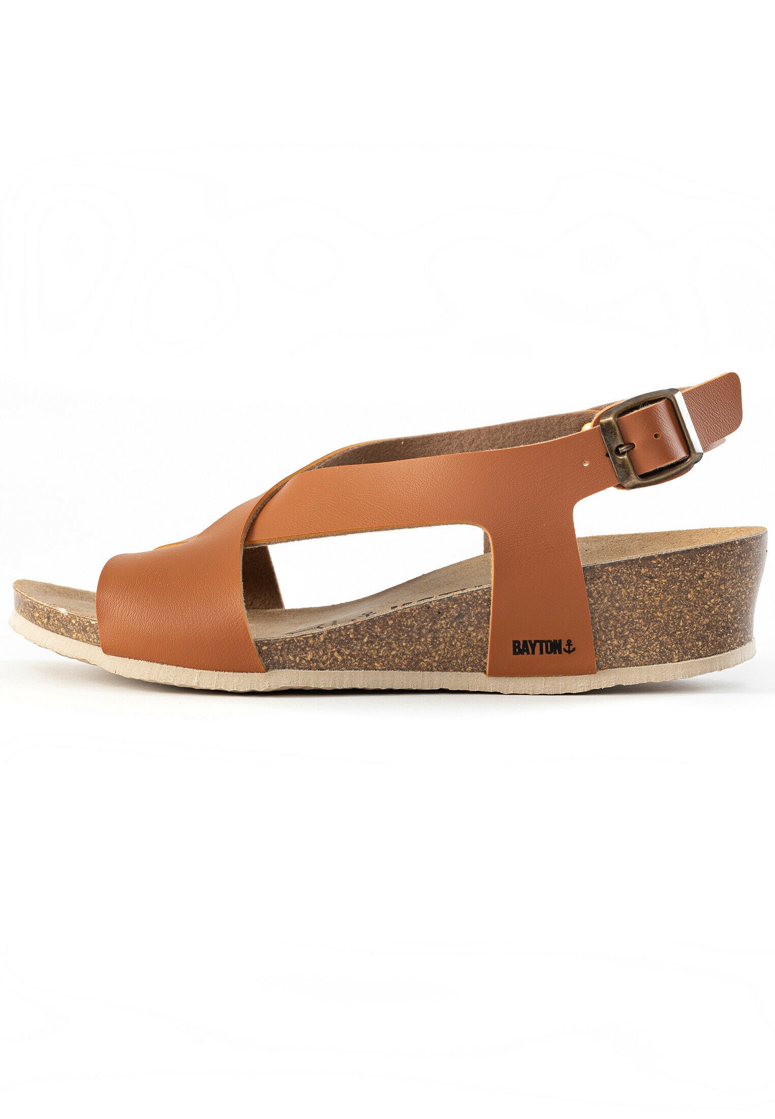 sandale compense camel