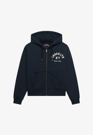Superdry & Co, SUPERDRY ATHLETIC ESSENTIAL RELAXED CROP ZIP HOODIE.. - Sweatjacke - eclipse navy