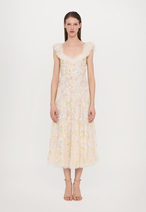 SEQUIN DANDELION RUFFLE BALLERINA DRESS - Robe de cocktail - cream