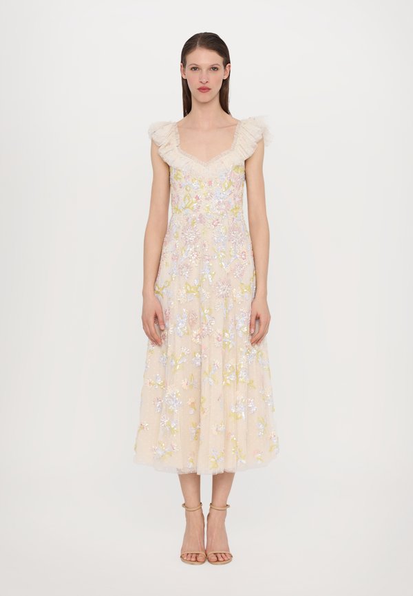 SEQUIN DANDELION RUFFLE BALLERINA DRESS - Occasion wear - cream