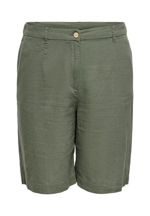 ONLY Carmakoma, Tailored CARGOA Loose Fit Linen - Šortky - smokey olive