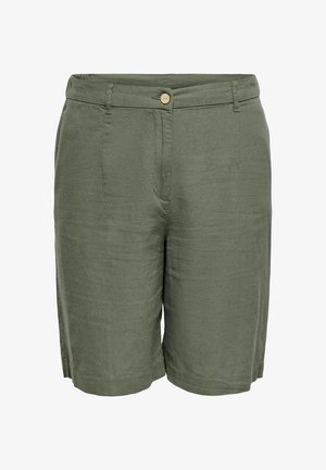ONLY Carmakoma, Tailored CARGOA Loose Fit Linen - Shorts - smokey olive