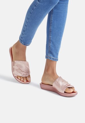 Pantolette flach - rose gold