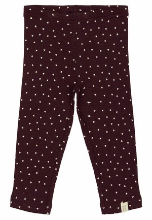HEART - Leggings - dark grape white