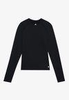 HIGH NECK LONG SLEEVE TOP WITH THUMB HOLES - Top dugih rukava - black