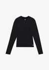 QUICK DRY HIGH NECK LONG SLEEVE TOP WITH THUMB HOLES - Pitkähihainen paita - black
