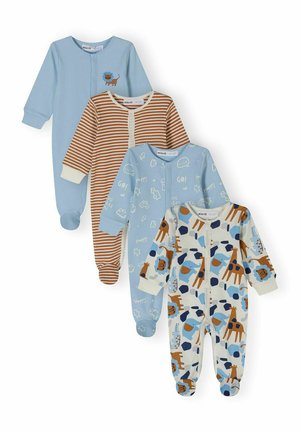 MINOTI 4 PACK LONG SLEEVE - Sleep suit - light blue beige