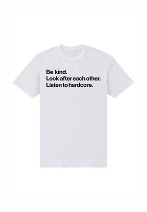 Henry Tiger, MUSIC LISTEN TO HARDCORE - T-shirts print - white