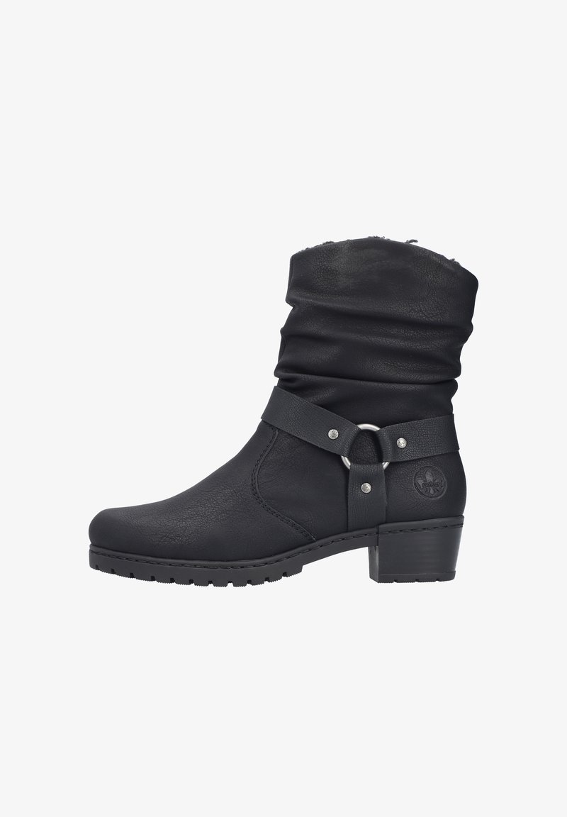 Rieker Cowboy/biker ankle boot - schwarz