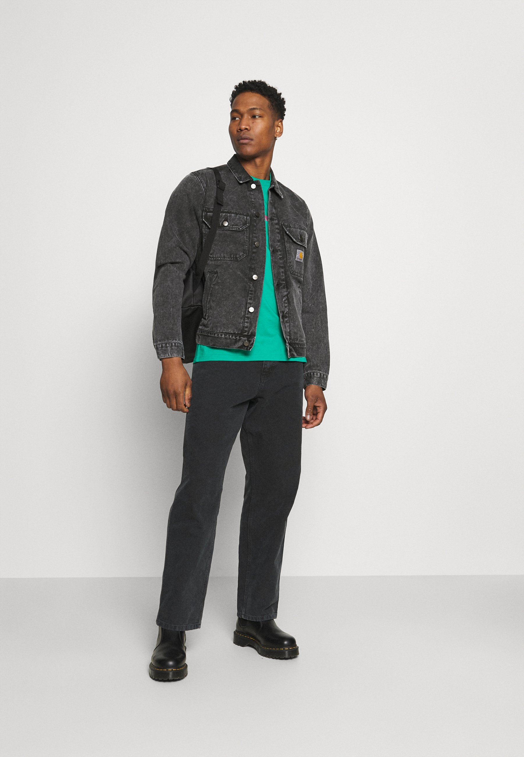 Carhartt WIP STETSON JACKET PARKLAND - Giacca di jeans - black worn washed/nero  denim - Zalando.it