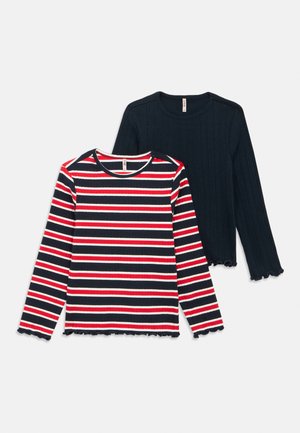 KMGDIXI LIFE O-NECK 2 PACK - Maglietta a manica lunga - night sky/high risk red/cloud dancer